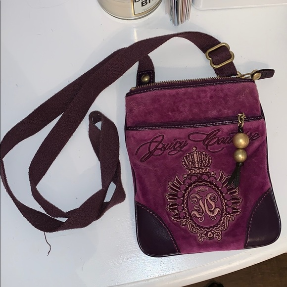 Purple Velvet Juicy Couture Crossbody Bag - Picture 2 of 3